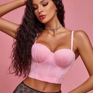 Ruched Bustier Hook and Eye Corset Cami Top